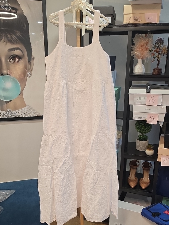 The Drop Dresses & Skirts - Women’s White Eyelet Sundress
